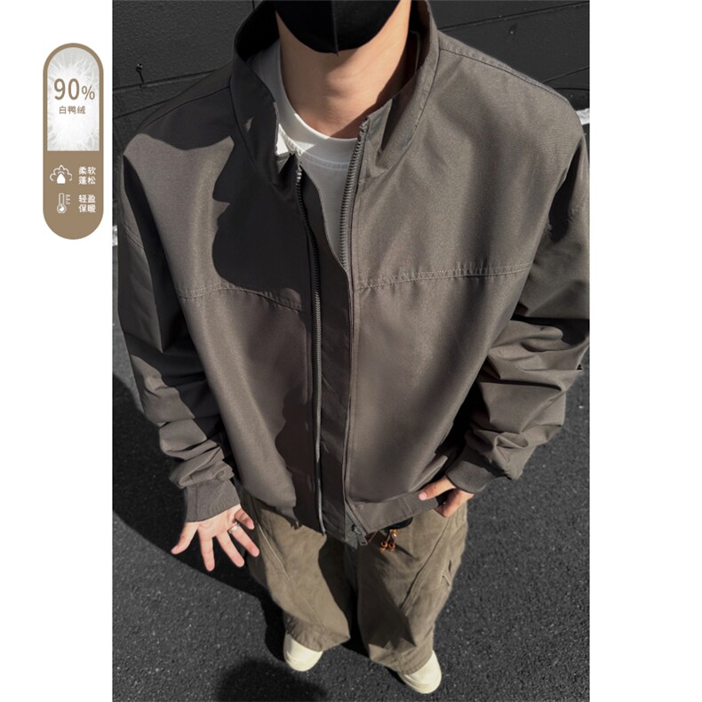 广检90%白鸭绒冬季外景羽绒服充绒量75gM-5XHY25598-特P109,男装羽绒服,电商A022