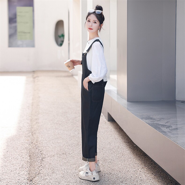 时尚套装女2025春装新款女装韩版气质显瘦两件套背带裤套裤,女装套装/套裙,慧尚依恋