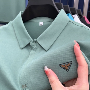 短袖t恤男士夏季2023新款商务男装翻领polo衫男生半袖夏装上衣服图片