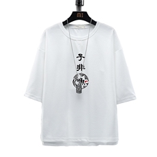 Q11070-P30春夏季七分袖t恤男大码五分袖男短袖中袖展架，男装T恤，电商A040A