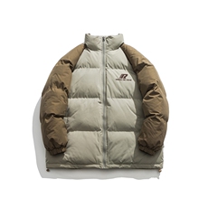 白底23冬季时尚百搭宽松字母印花棉服外套MY53101特批P85控138，男装棉衣，电商A247-1
