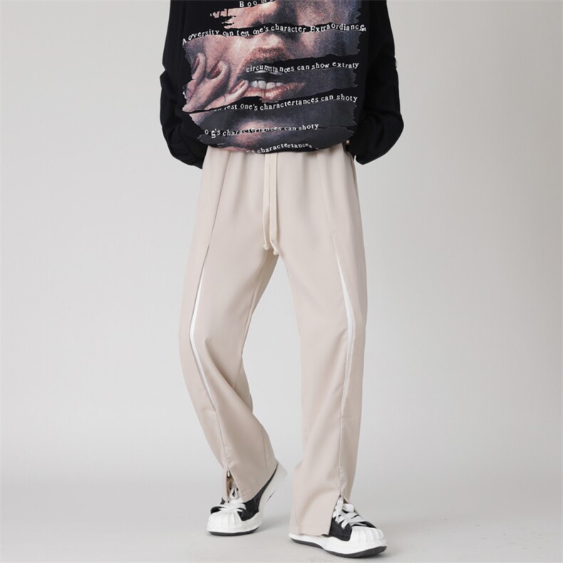 垂感阔腿西裤男士韩版潮流直筒宽松坠感拖地小西裤长裤子3825-p35，男装西裤，星座1008