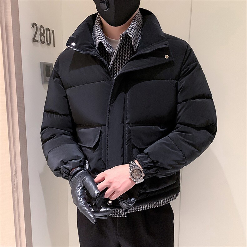 冬季美式潮流加厚假二件小香风棉衣外套棉服小伙店主风MY926黑,男装棉衣,星座301B-1