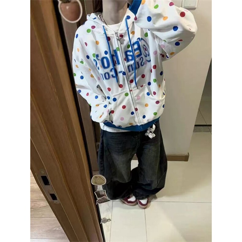 纯棉华棉-刺绣-连帽卫衣美式街头宽松休闲男女图片