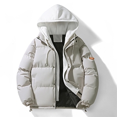 情侣棉服冬季新款假两件套棉衣男士外套宽松百搭连帽棉服MY090-60，男装棉衣，星座1402-1