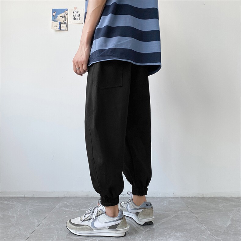 秋季新款针织裤男束脚卫裤潮流拼接运动休闲裤202-7-G，男装休闲裤，星座1302