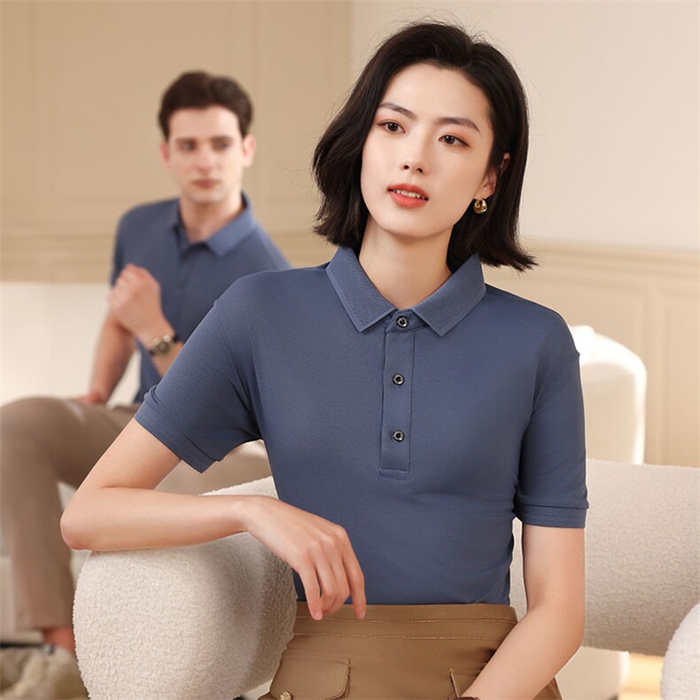 工作服定制LOGO夏季200克冰丝团服工作服POLO衫广告衫LS2407P30,男装Polo衫,星座1602B（原101B-1）
