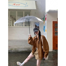 棕咖色秋冬麂皮复古翻领夹克宽松休闲百搭小个子机车皮衣外套上衣，男装夹克，星座506A
