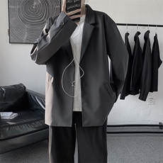 港风黑色西服外套男上衣韩版帅气休闲免烫小西装正装XZ01/P55，男装西服套装，电商D202