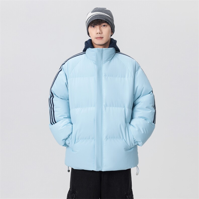 现货二开抖音得物三防织带加厚撞色连帽棉衣冬季棉服LL82567,男装棉衣,电商A486