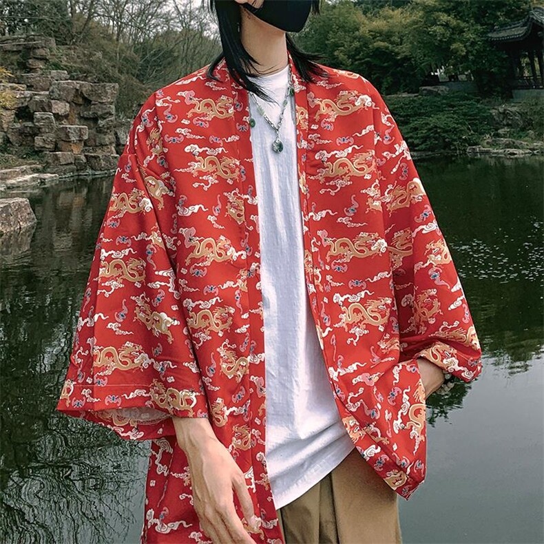 24夏季大码新中式防晒服道袍男女开衫道袍披风汉服潮F20/P40,男装防晒衣,钱塘713