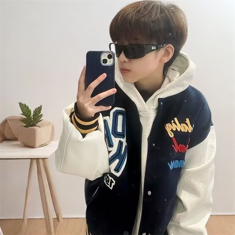 美式复古刺绣字母棒球服女2026春秋季新款潮牌外套夹克上衣时尚,男装夹克,星座715-4