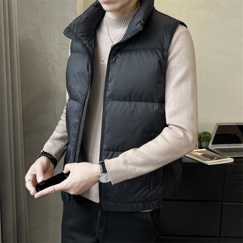 短款立领羽绒马甲 休闲日系面包服保暖外套马甲背心M211-P120图片