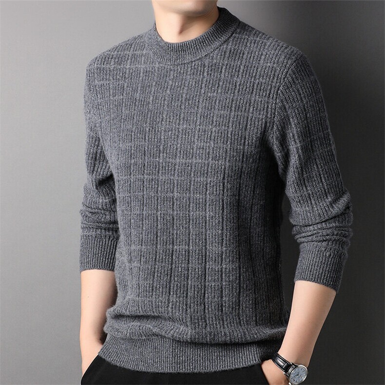 轻奢高货商场品质做工精细百分百山羊绒厚款套衫，男装羊绒套衫，钱塘207-1