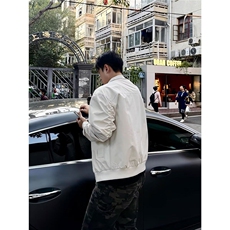 青少年立领拉链标准潮常规常规款美式飞行教练夹克棉服男冬季外套，男装夹克，星座218-1（原230）