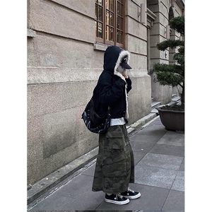 现货高品质美式高街冬季重磅硬挺短款座山雕毛领棉衣男女加厚外套图片