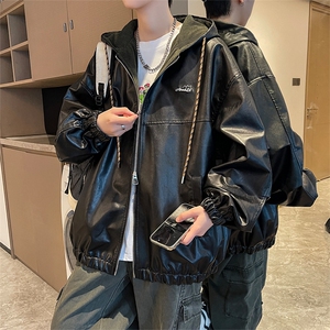 春秋季皮衣外套男女同款新款美式夹克XZ102B-1-JK2535P85图片