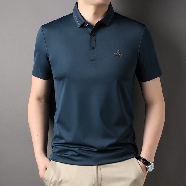 保罗t恤男半袖衬衫领Polo衫男中年短袖2023新款夏季翻领衣服体恤图片