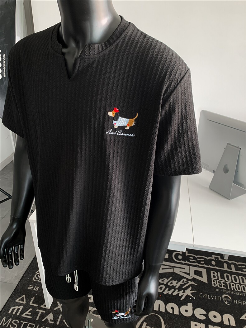 XZ809A/TZTZ04/特P42/控78肌理感绣花腊肠狗休闲套装,男装休闲套装,星座809A(原222-1)