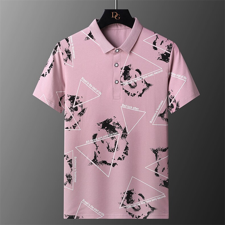 男士短袖T恤保罗polo衫2023夏季新款中年休闲男装半袖翻领体恤衫，男装Polo衫，电商B212（原钱塘6029）