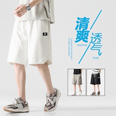 夏季薄款清爽速干凉爽舒适百搭休闲冰丝五分短裤XD2316-特批35，男装休闲裤，星座718