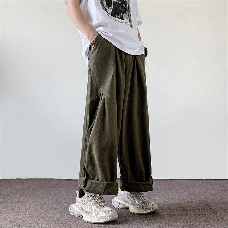 2025春季日系潮牌直筒工装裤简约宽松休闲裤男潮流现货 K7840-P43图片