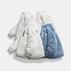 冬季宽松纯色双面穿情侣休闲加厚保暖立领棉潮流服棉衣外套，男装棉衣，星座205-3
