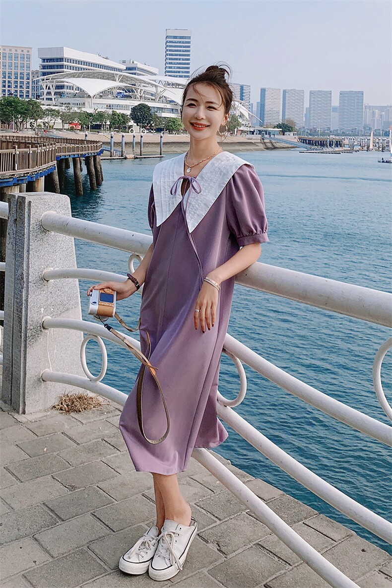 【现货】法式气质大翻领连衣裙088-1872P95K148,女装连衣裙,2C088