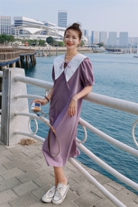 【现货】法式气质大翻领连衣裙088-1872P95K148，女装连衣裙，2C088