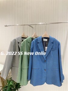 新款格子西装外套 均码 现货,女装西装,G