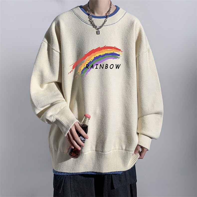 控78 假两件毛衣男大码加绒针织衫男毛线衣M80064-P55  加绒P70图片