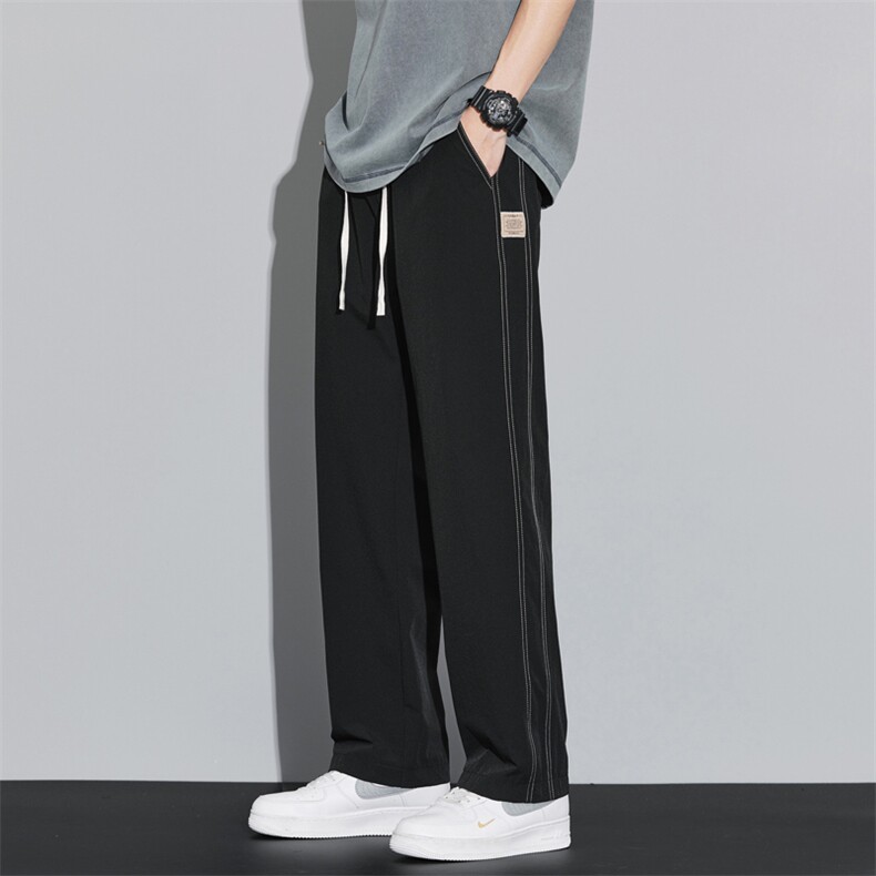 春夏直筒裤子男ins垂感休闲潮牌宽松百搭冰丝阔腿裤DY509-P50,男装休闲裤,电商A178-1