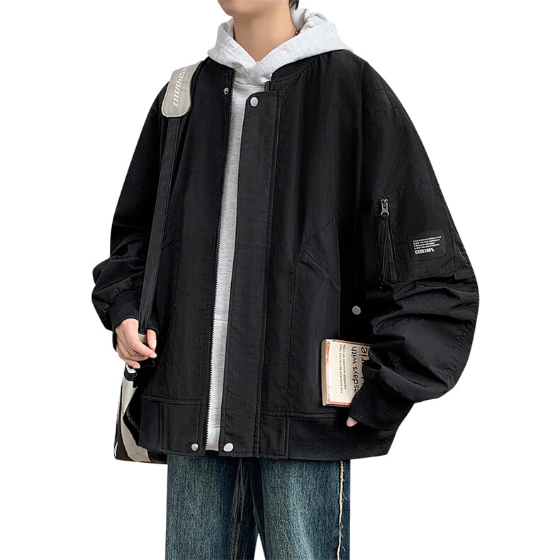 2024秋季休闲外套高品质棒球服宽松多口袋夹克男A436-8837-P85,男装夹克,电商A436