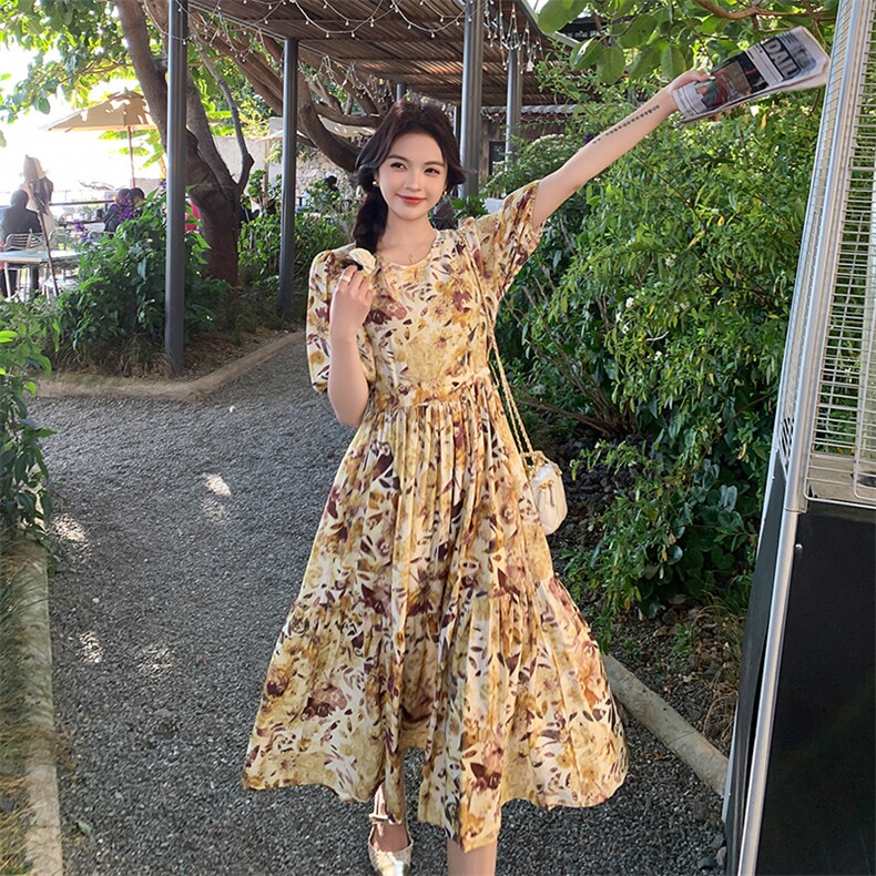 新品，水彩印花连衣裙B081-4711-P125-K178,女装连衣裙,浙宝276（原081）