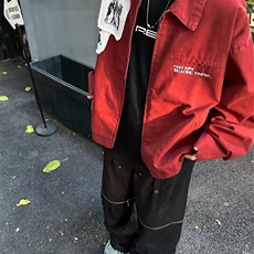 外套男美式ins高街痞帅上衣秋冬季宽松潮牌情侣夹克，男装夹克，星座716-2