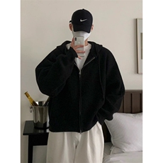 JY285-P55美式复古休闲慵懒风V领针织衫男纯色外套，男装针织衫/毛衣，星座1501-3