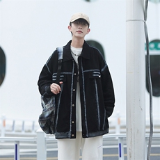 2023外套男春ins潮扎染牛仔衣高级感oversize百搭夹克JK921-P75，男装夹克，星座1103-3