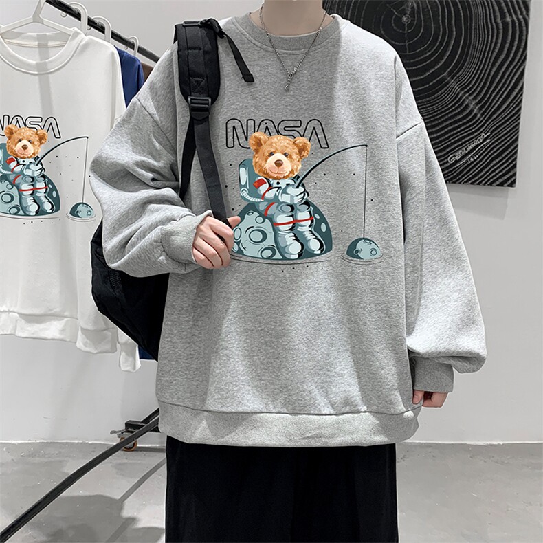 圆领卫衣男大码加厚加绒长袖t恤男S6251-P28加绒款-P33,男装卫衣,电商A040