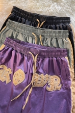 1麂皮绒拼接变色龙渐变冰丝短裤女大码中性风短裤男DK7721P45控59，男装牛仔裤，星座226-2