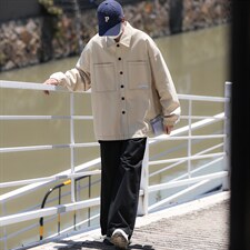 CS31-P44日系长袖衬衫外套，男装衬衫，星座1501-1
