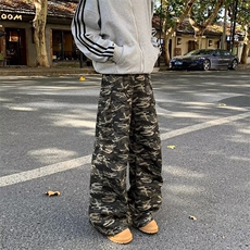 迷彩裤子男2026春季新款美式复古宽松阔腿休闲裤-A1554TP50控88，男装休闲裤，电商B241