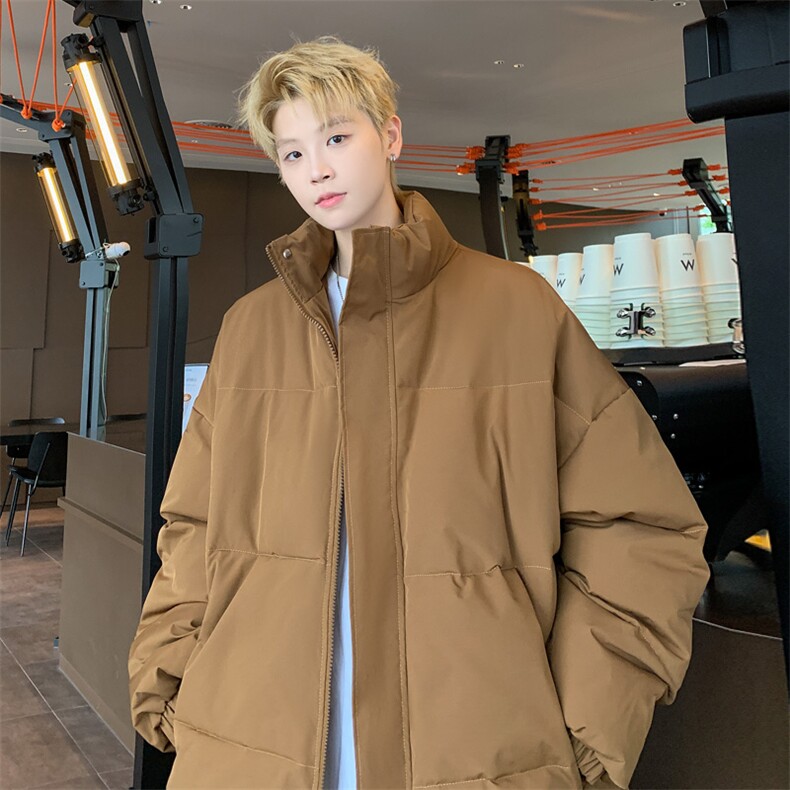 ！2025冬季新款男士立领棉衣纯色情侣棉服加厚外套MY300特P50,男装棉衣,电商B220