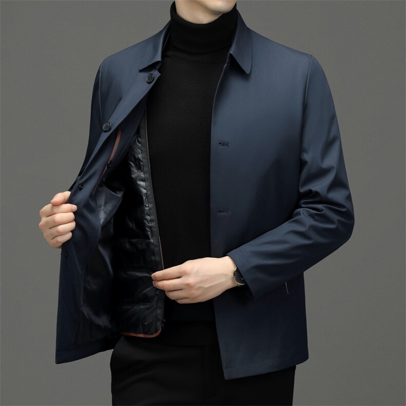 CDY7513钱塘2020-2秋冬中老年男士翻领休闲羽绒服外套货稳P200,男装羽绒服,钱塘207-2