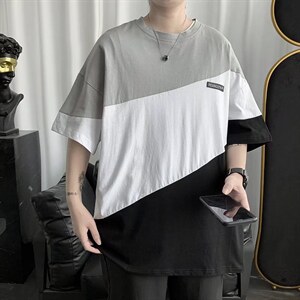 男圆领T恤宽松短袖T34P25图片