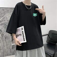 Q11264-P30 春夏季七分袖t恤男大码五分袖男短袖中袖   大皂风图片