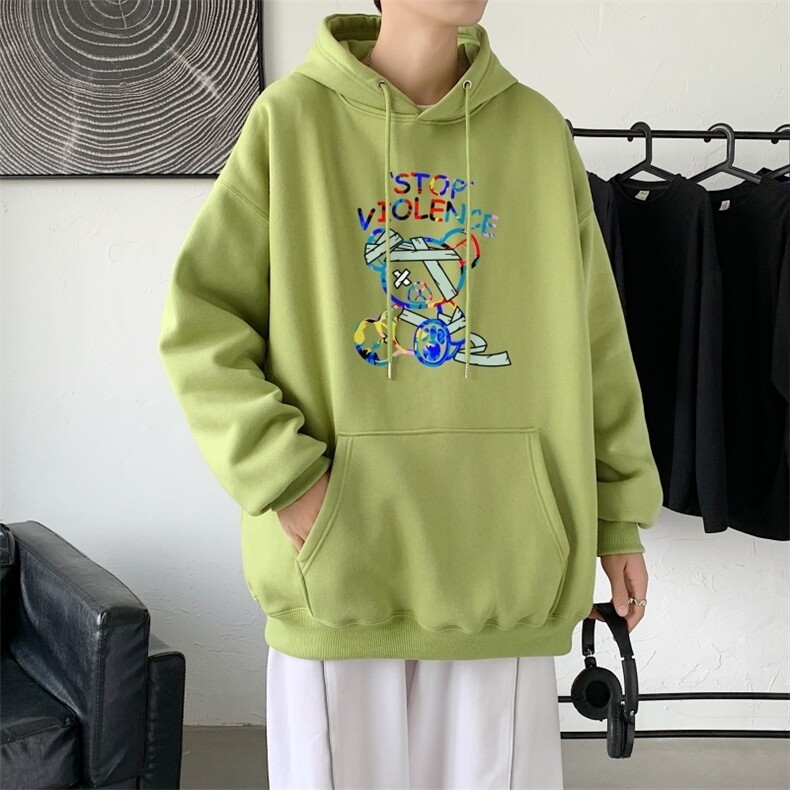 L2613P48秋冬新款卫衣男装宽松港风日系外套连帽衣服宽松卫衣,男装卫衣,星座510A-1