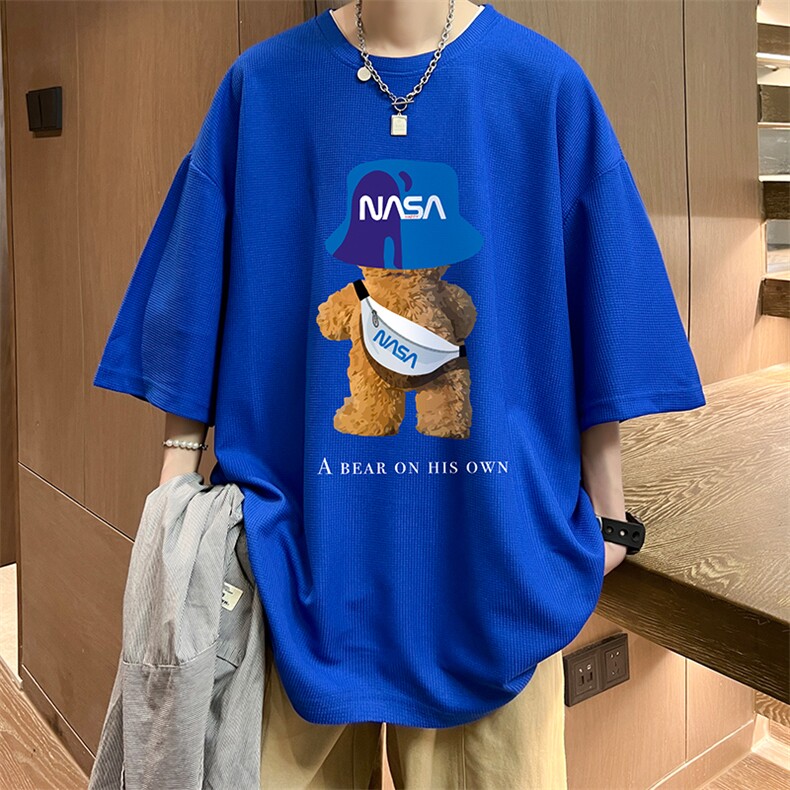 华夫格t恤男短袖男大码五分袖酒店风HT73288-P22,男装T恤,电商A040