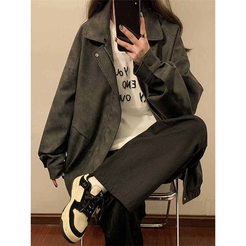 皮衣美式潮牌青少年百搭夹克情侣春装外套XZ102B-1-JK2565P85,男装皮衣,星座102B-1
