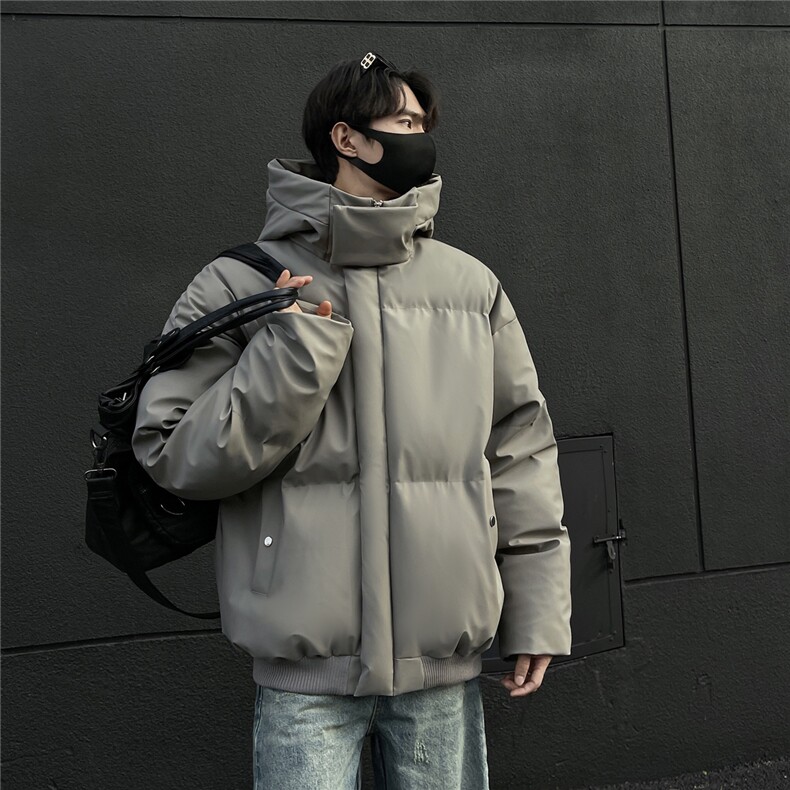 已更新M-3XL男女宽松短款pu棉服加厚保暖棉袄情侣面包服立领外套,男装棉衣,星座307A