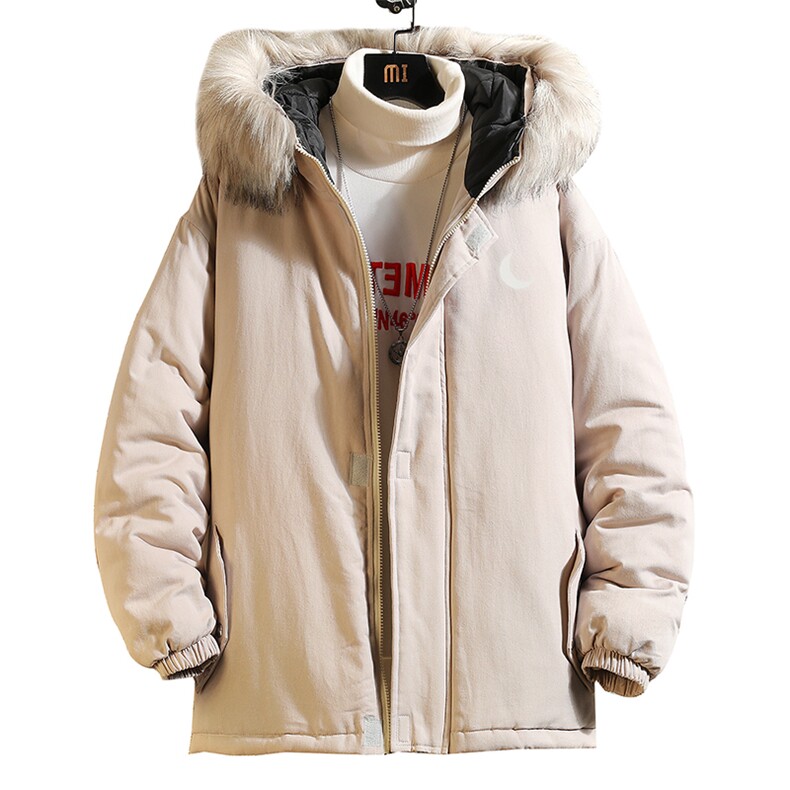 MM48055-P130冬季大毛领衣男士大码加厚袄男服砖墙挂拍,男装棉衣,电商A040A